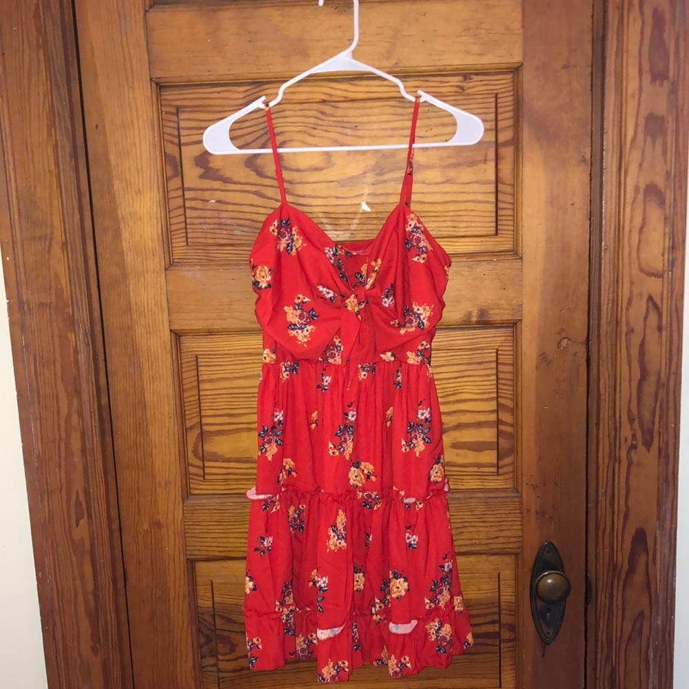 Red summer dress